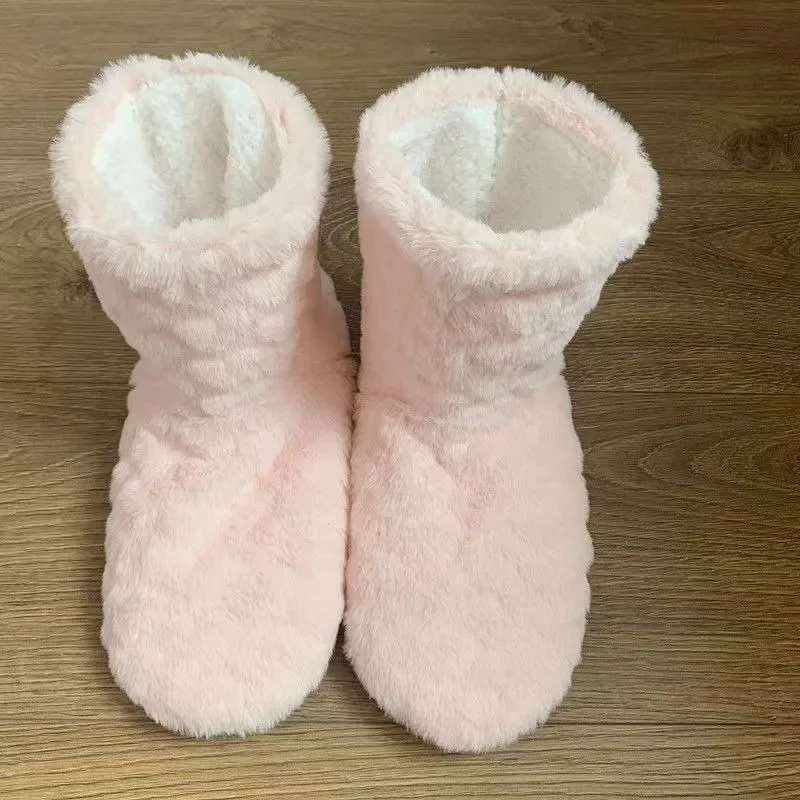 Winter Couple Floor Socks, Anti Slip Thickened and Warm Indoor Mid Length Shoes Early Education Parent-child Socks Covers