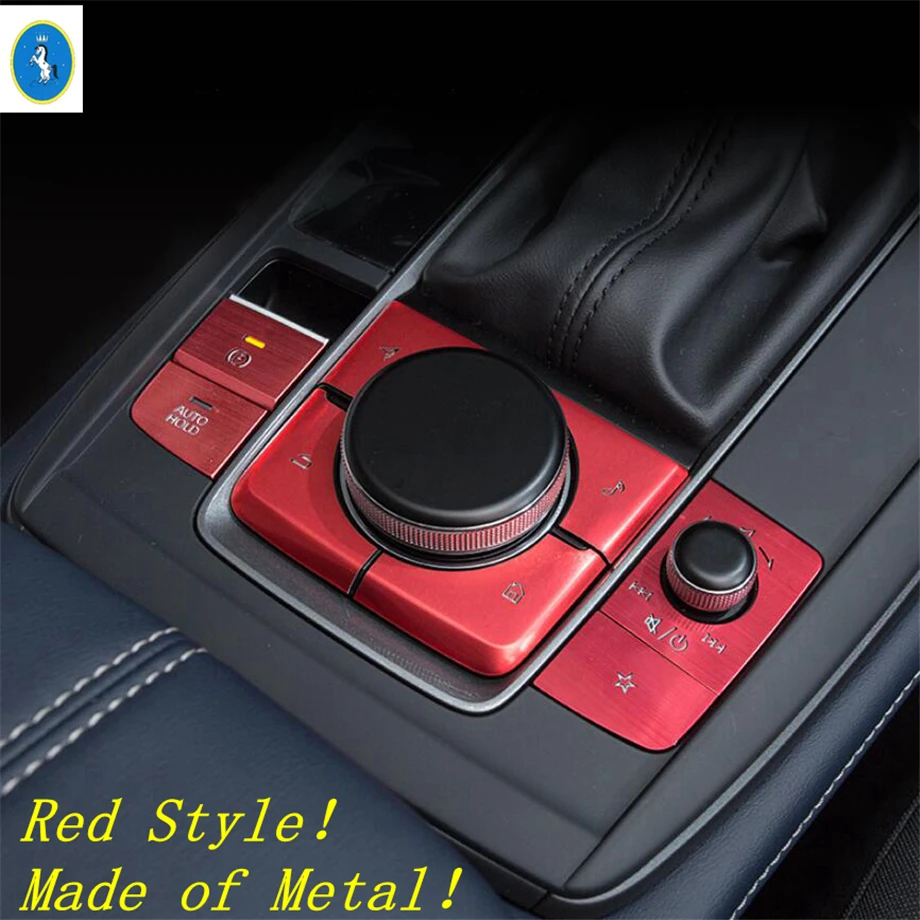 For Mazda 3 2019 - 2022 / CX-30 2020 - 2024 Car Accessories Shift Gear Panel Decor Start Stop Engine Push Button Ring Cover Trim