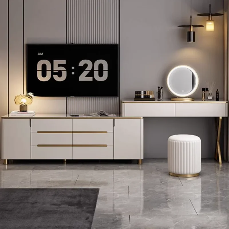 

Long Luxury Vanity Tables White Drawer Makeup Storage Unique Wood Vanity Tables Modern Nordic Coiffeuse De Chambre Furniture