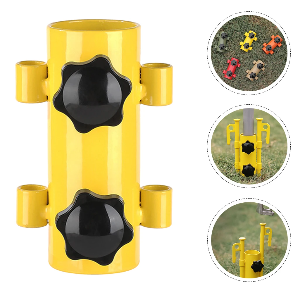 

1pc Canopy Pole Holder Durable Smooth Portable Small Tent Rod Base Camping Hiking Travel Parasol Ground Fixed Firmly