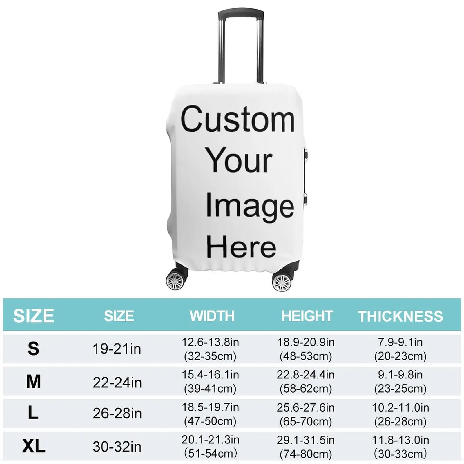 Customize Your Image / Name / Logo Luggage Cover Travel Accessories Elastic Suitcase Protective Covers Anti-dust Case Cover