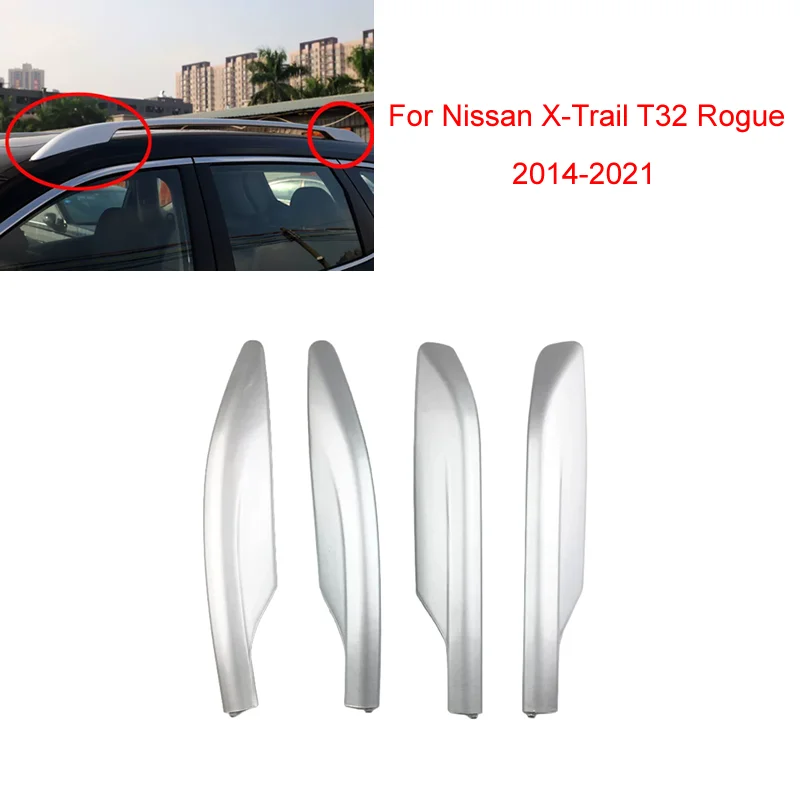 

Car Roof Rack Cover for Nissan X-Trail T32 Rogue 2014~2021 2015 2016 2017 Luggage Bar Cap Trim Rail End Shell Plasitc Accessorie
