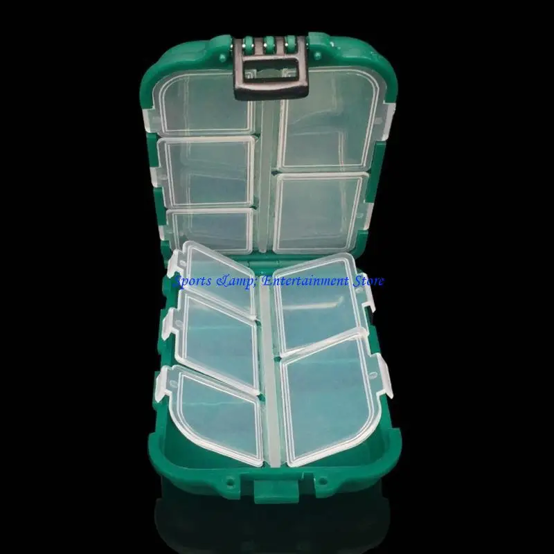 G7NF صندوق أدوات صيد صغير محمول منظم أدوات صغير 10 حجرة تخزين لـ #1