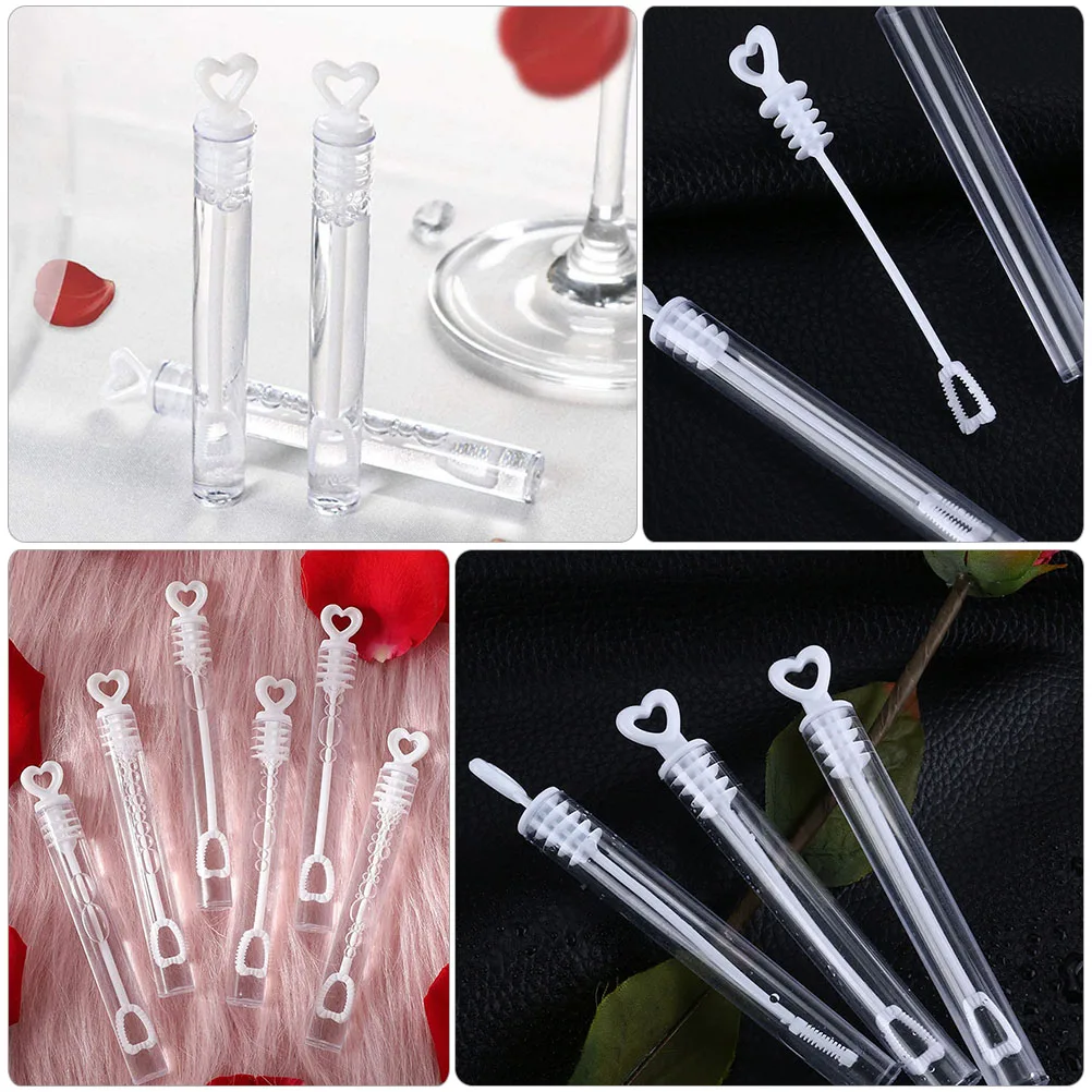 18pcs Empty Bubble Wand Bottle Refillable Bubble Making Wands Portable Lightweight For Kids Outdoor Wedding Party Diy Soap Water