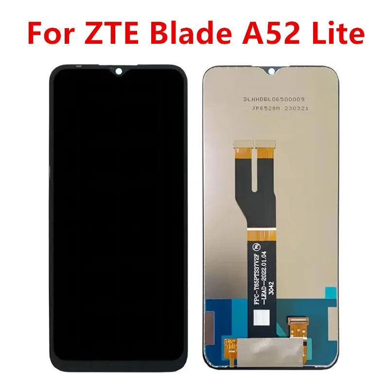 Передняя панель экрана A52Lite, стекло для ZTE Blade A52 Lite 2022 6,52 дюйма, ЖК-дисплей, сенсорный экран, дигитайзер, ремонт, телефонные запчасти