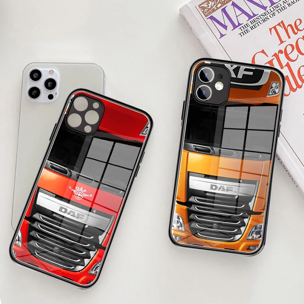 For Iphone 15promax D-DAF Truck Moblie Phone Case For Iphone 11 12 13 pro 14 Pro plus SE XR XS MAX Glass Covers