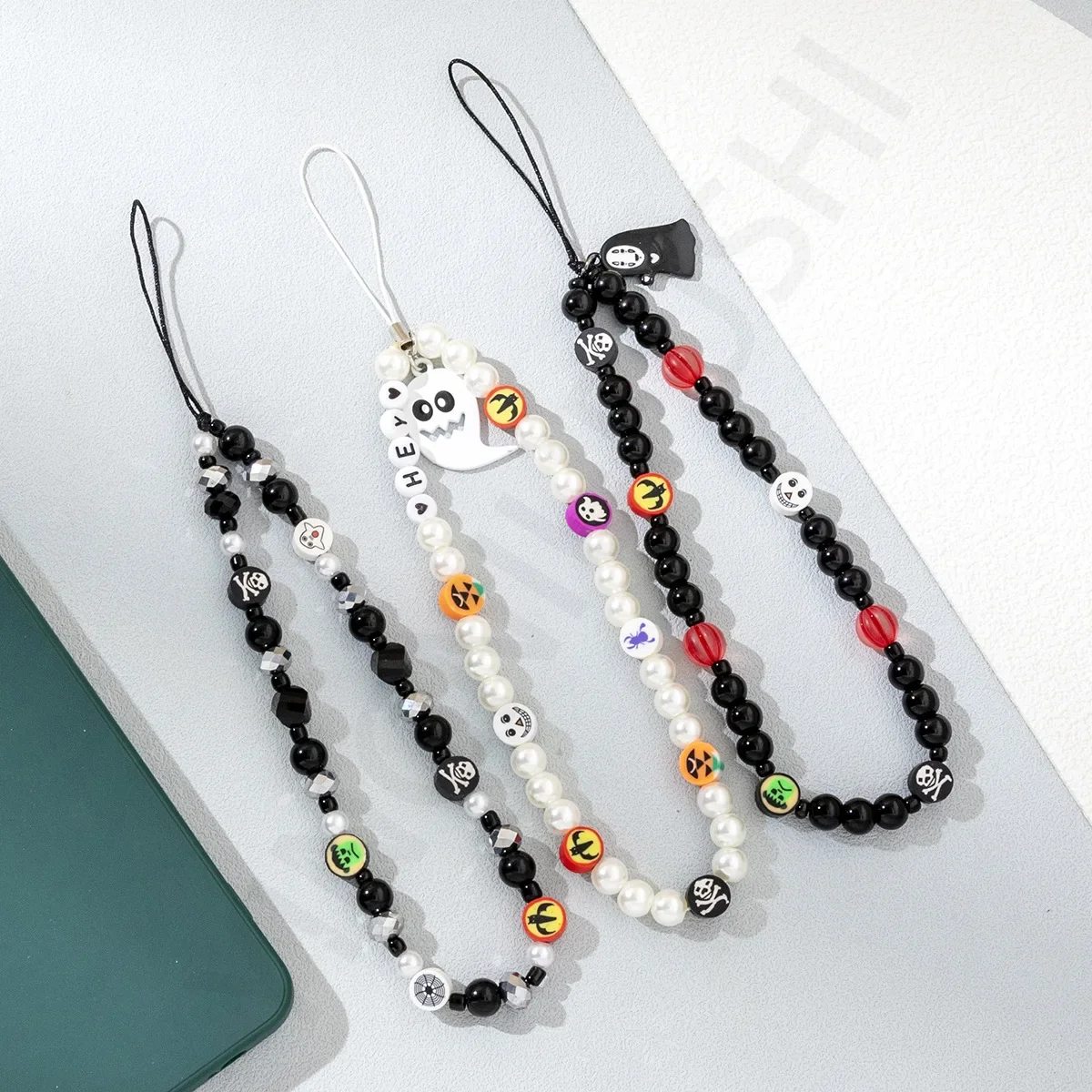 Halloween Series Beaded Mobile Phone Chain Colorful Popular Mobile Phone Chain Hanging Chain Ornaments