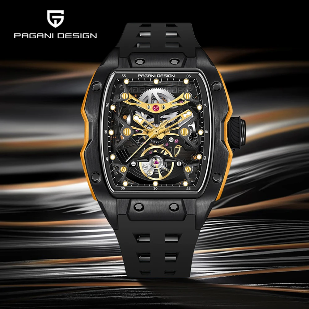 2025 New PAGANI DESIGN 42MM Tonneau Men Mechanical Watch Luxury Sapphire Glass Automatic Watch 50M Waterproof Skeleton Watch Men_voghion.com