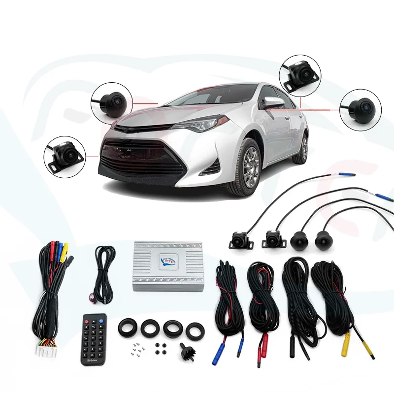 

HD 360 Degree Panoramic Car Reverse Aid AHD Backup Bird View Surround Blind Spot Parking System for Toyota