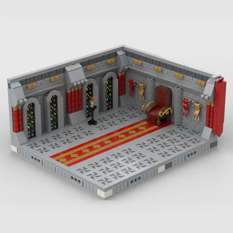 ปราสาทยุคกลางรุ่น Moc อาคารอิฐ Royal ปราสาทฉากเทคโนโลยี Modular Blocks ของขวัญของเล่นคริสต์มาส DIY ชุดประกอบ