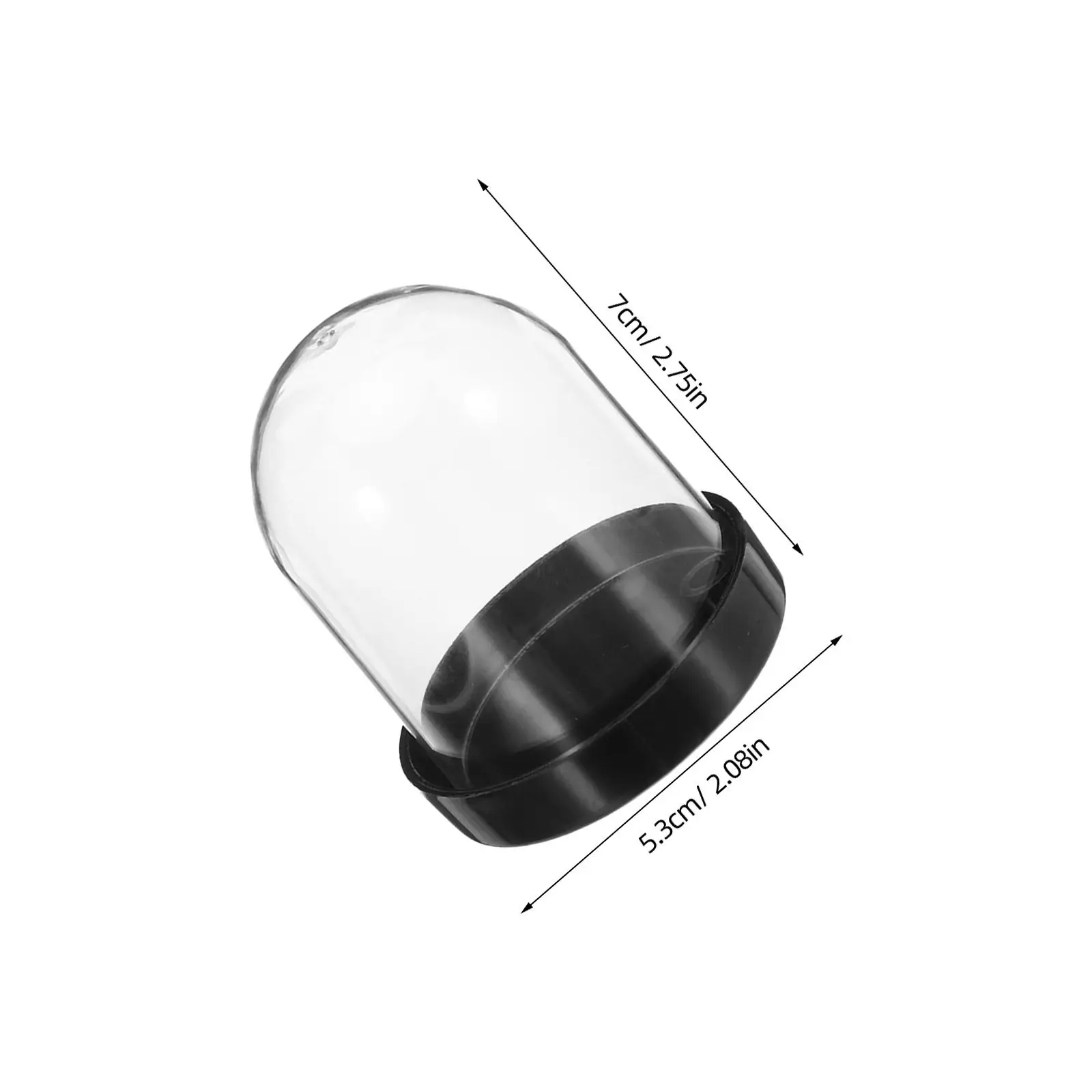 4Pcs Transparent Plant Cloche Mini Landscape Dome Clear Plastic Protective Display Cover Holiday Tabletop Decor Dustproof Dome