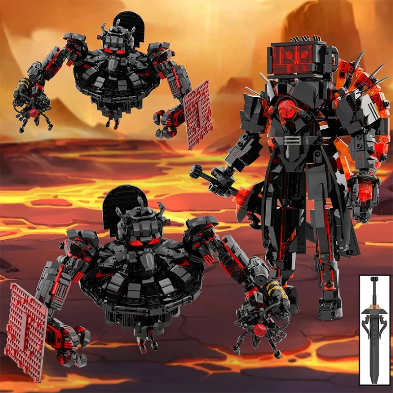 

Новый Skibidi Man Builing Blocks Оператор ТВман Титан Часы King Анимационные Фигурки Модель Игрушки для Детей Рождественский Пасхальный Подарок