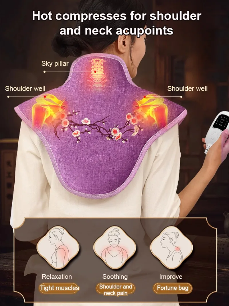 

Electrically heated shoulder pads for neck and shoulder protection Special shoulder pads for shoulder and neck electric heating