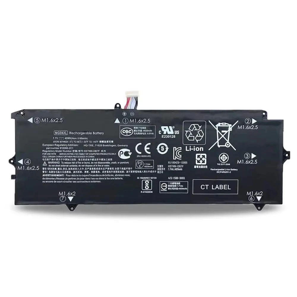 MG04XL Laptop Battery for HP Elite X2 1012 G1 Series HSTNN-DB7F 812060-2B1 812205-001 etc 7.7V 40Wh