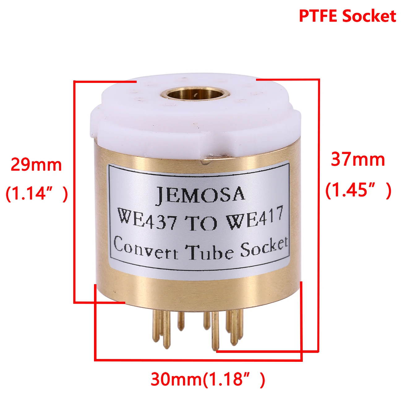 1PC 9Pin Tube Socket WE437 TO WE417 Tube (bottom) DIY Audio Amplifier Vacuum Tube Convert Socket Adapter