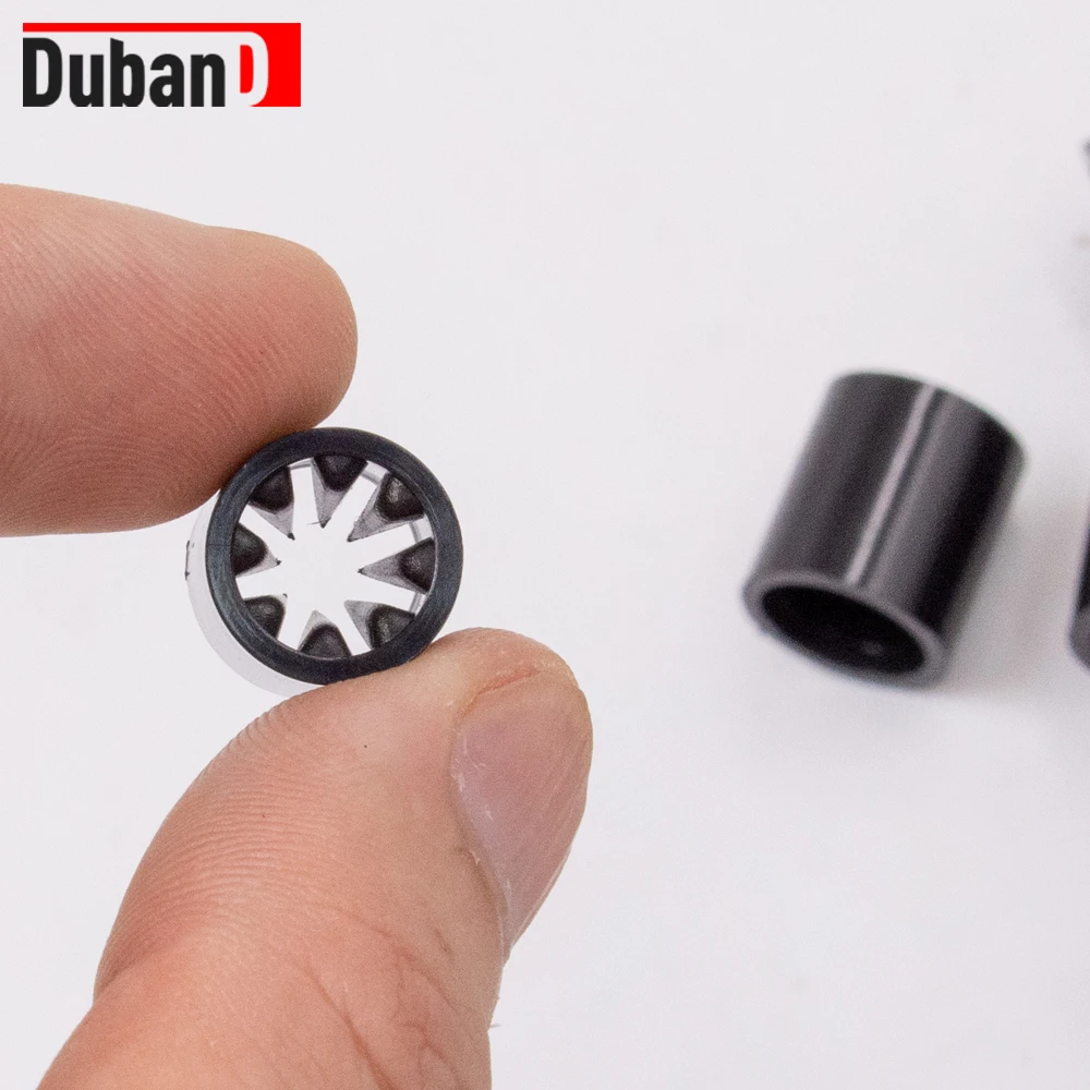 Plastic locking clasp for wristbands, used with fabric ribbon material, disposable sliding lock clip