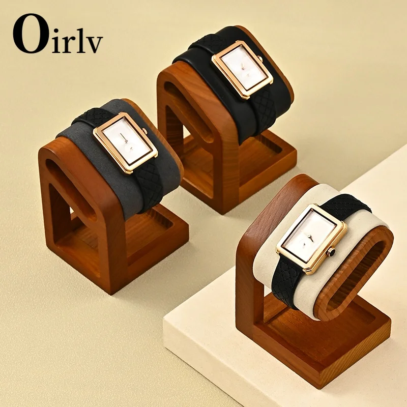 Oirlv Neue Retro Holz Uhr Armband Armreif Display Halter Stehen Rack Einzelhandel Shop Schaufenster Brazaletes Schmuck Rack Großhandel