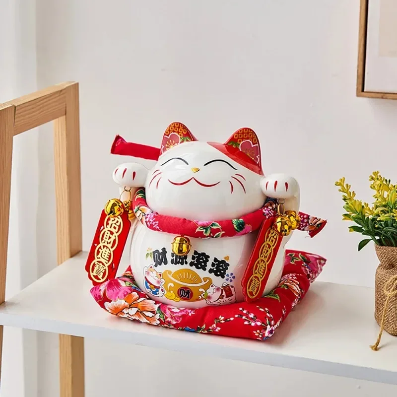 Creative Home Decoration Lucky Cat Piggy Bank Room Kawaii Decor Desk Accessories Maneki Neko Money Box Cute Ceramic Craft Gift