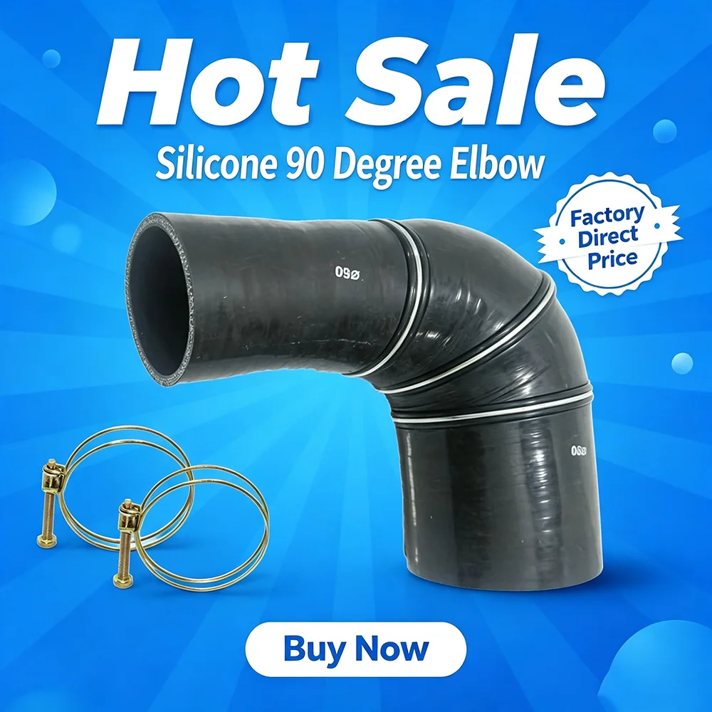 Automotive silicone rubber hose 90-degree elbow right-angle connector reducer turbocharger intercooler pipe