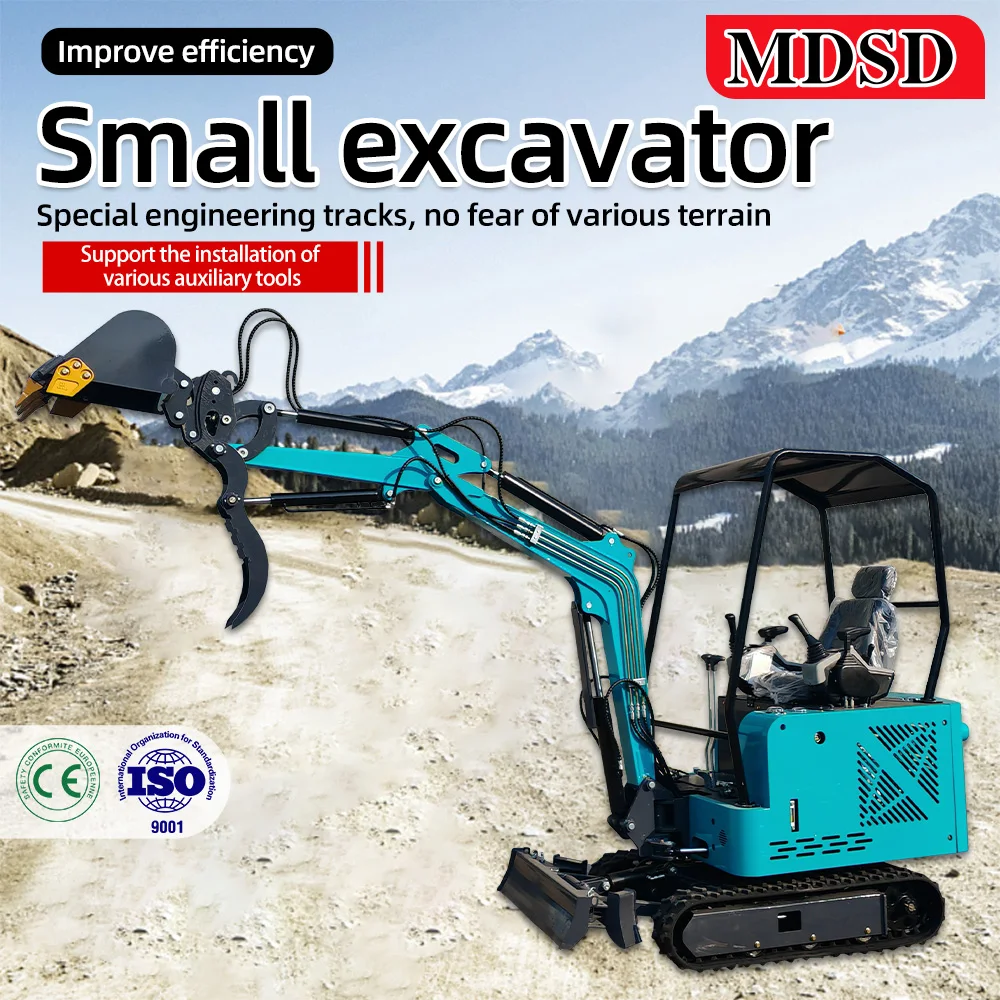 Hot 2 Ton Mini Excavator For Garden Use Hydraulic Crawler Micro Digger Euro 5 CE1.5 Ton Small Farm Excavator Customized For Sale