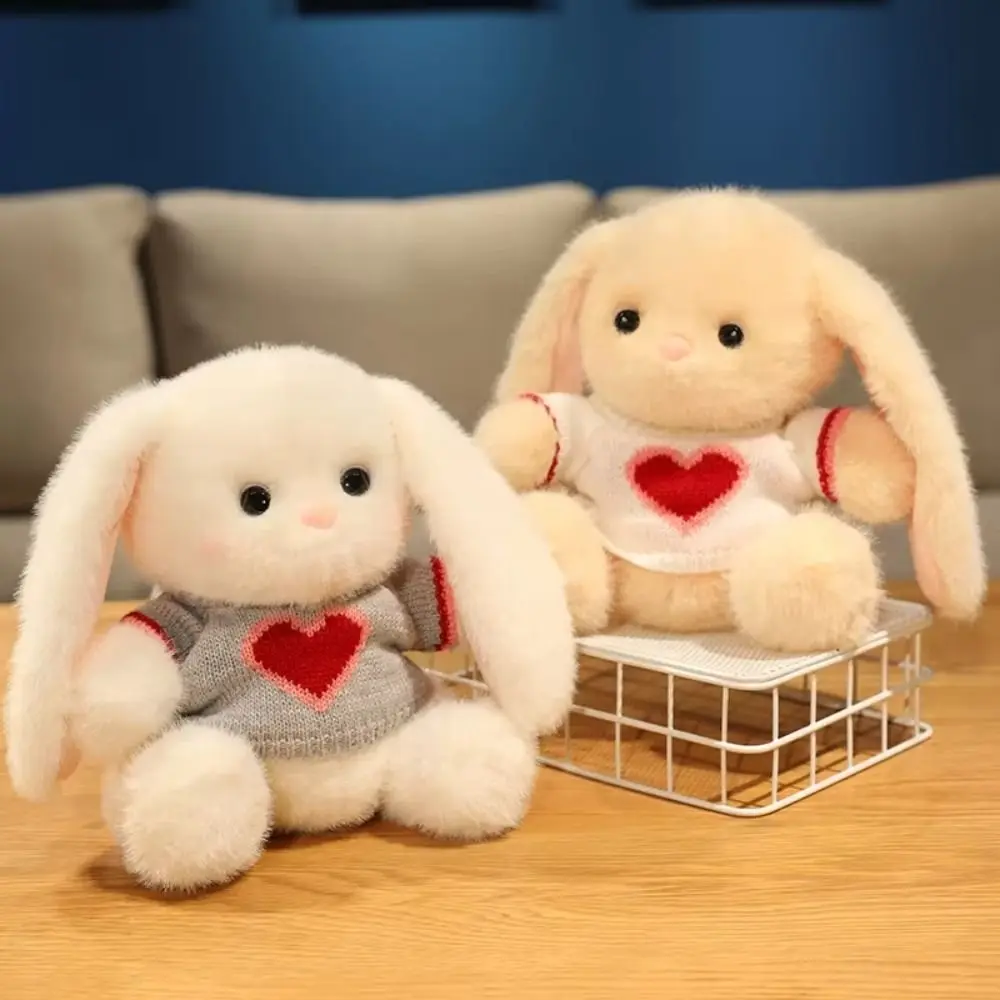 

Long Ear Big Ear Bunny Plush Doll Wear Sweater Fluffy Stuffed Animals Rabbit Toy Comfortable Ins Rabbit Plush Toy Kids Gifts