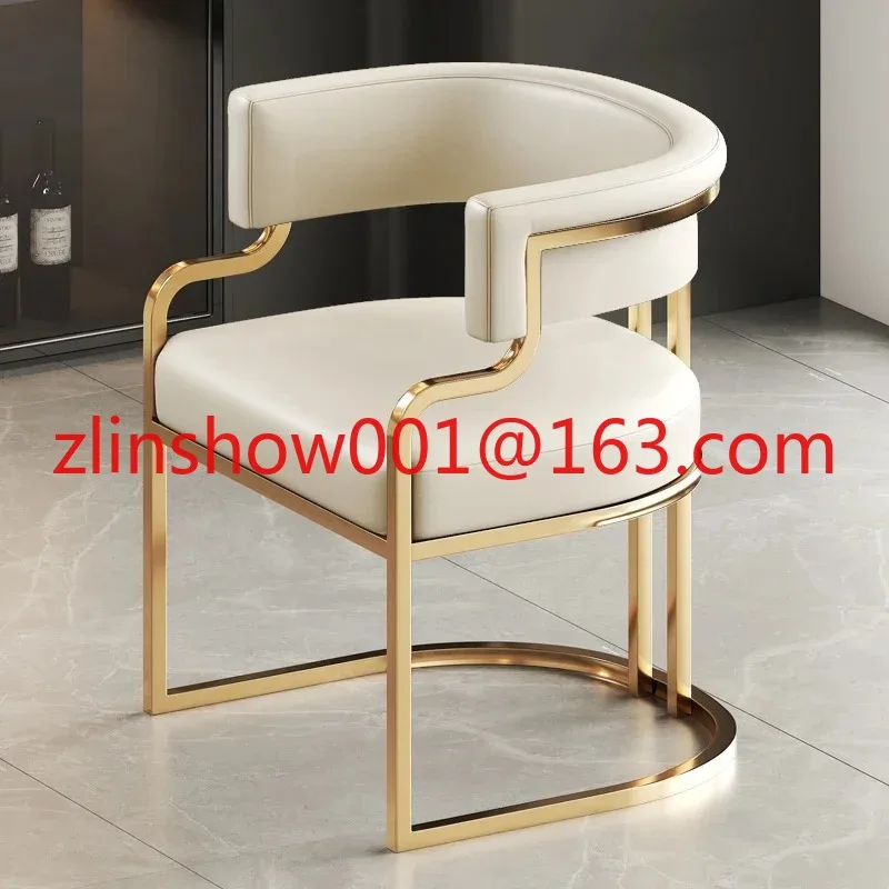 Dining Chairs Beige Gold Legs Waiting Fashion Sofa Chairs Luxury Adults Floor Protector Sillas Indoor Supplies