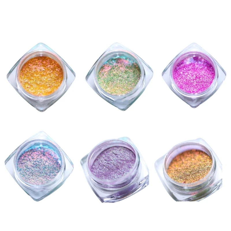 Coloretto Powder,Pigmento uñas efecto espejo,Polvo uñas que cambia color Coloretto Sombra ojos para