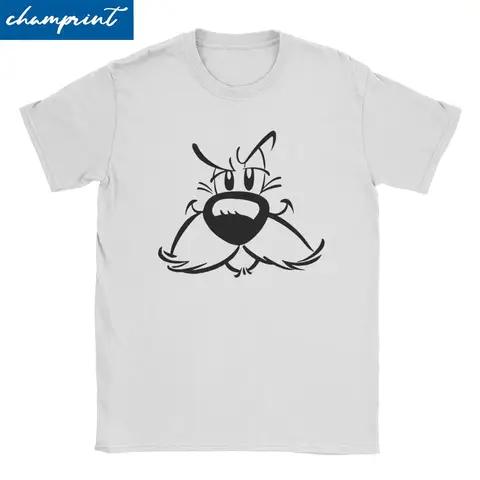 Men Women T-Shirts Dogmatix Anime Cartoon Cute Unique Pure Cotton Tees Short Sleeve Asterixs Obelixs T Shirts  Clothing