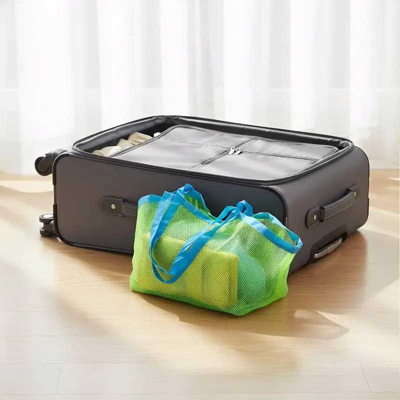 Foldable Portable Beach Toy Storage Bag Children Sand Digging Tool Storage Bag
