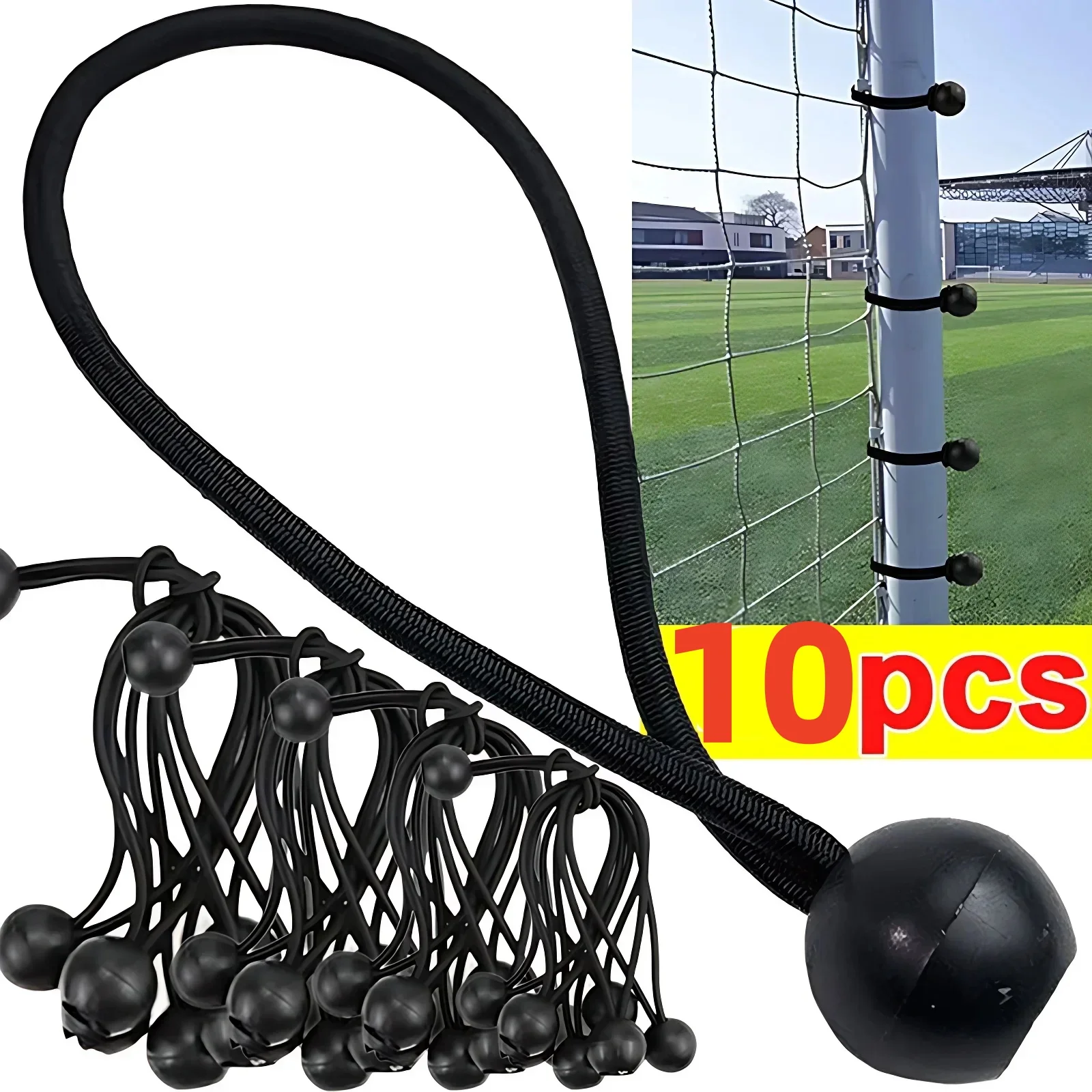 Outdoor Elastic Ball Rope Bungee Cords Portable Tent Fixing Tarpaulin Awning Canopy Heavy Duty Tarp Tie Down for Shelter Cargo
