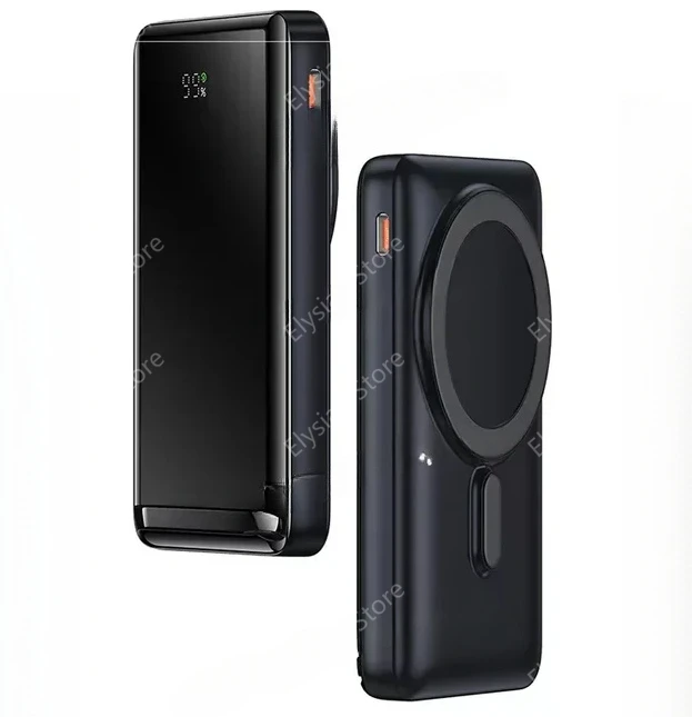 

Applicable To Bracket Wireless Fast Charging Mobile Three-In-One Slim Magnetic Power Bank 10000 Mah20W