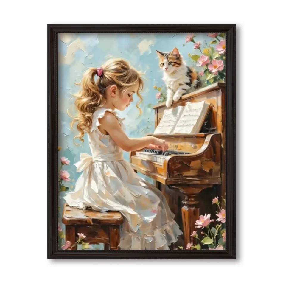 GATYZTORY Canvas Painting By Numbers Oil Art Color Markers Handwork Figure Woman Canvas Wall Art Draw Frame Decorative Crafts