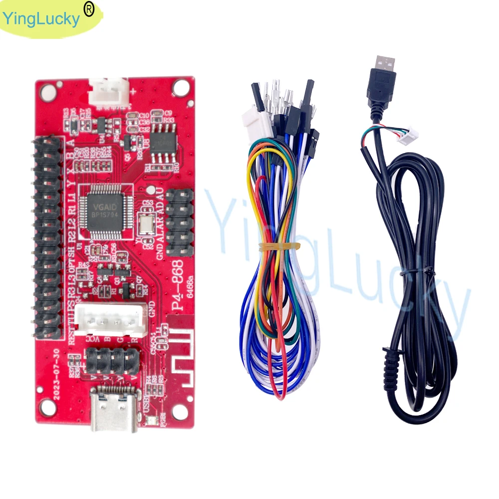 Joystick Encoder PCB Board USB Arcade Zero Delay Controller TO PC PS3 PS4 One Player Wireless Bluetooth With Battery