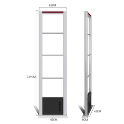 Aluminum Alloy Case RF Anti-theft Device Shop Security Scanner Gate EAS Wide Dual Detection EAS System for Anti Shoplifting