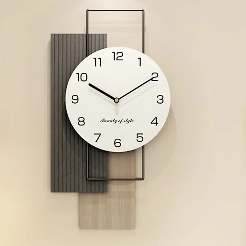 

Silent Living Room Wall Clock Modern Design Metal Room Creative Wall Clock Large Horloges Murales Decorating Items