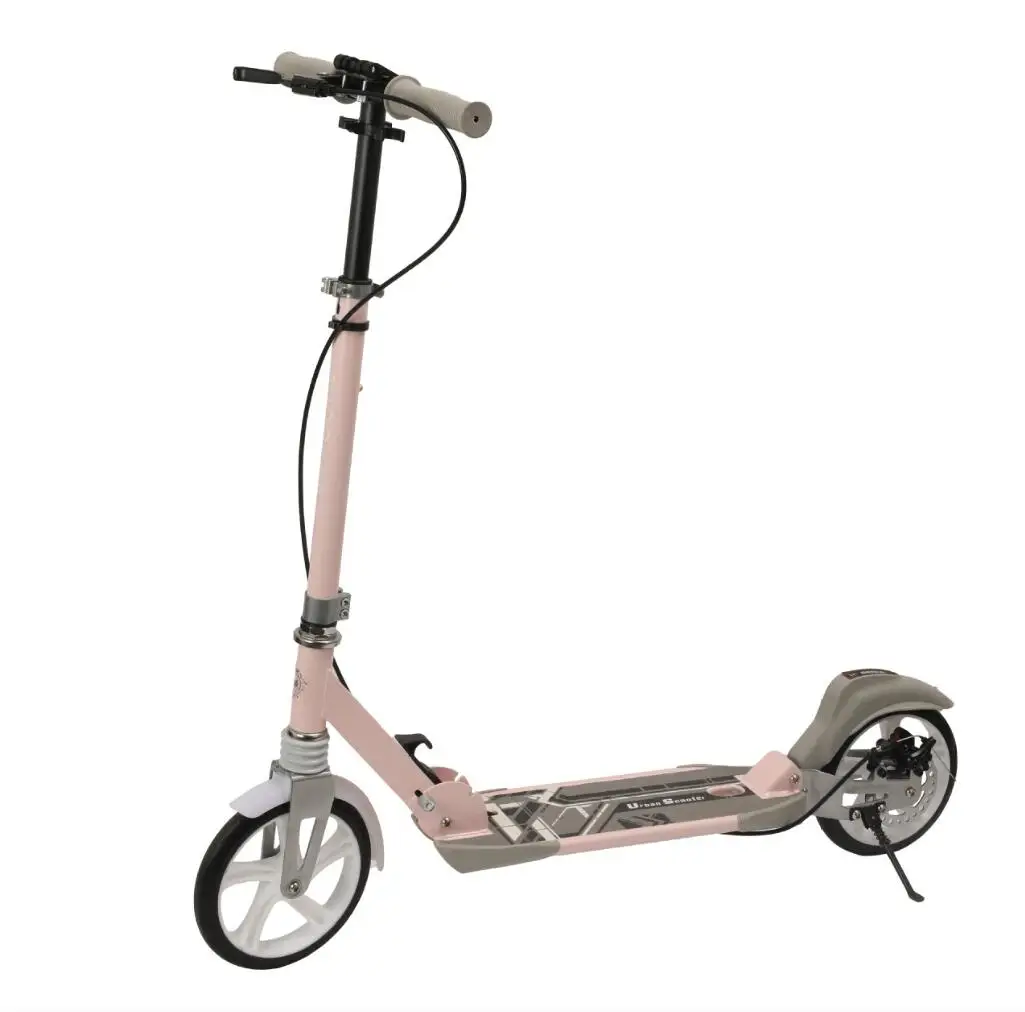 Foldable Two-Wheel Pedal Scooter with Shock Absorbing Balance Bike Features
