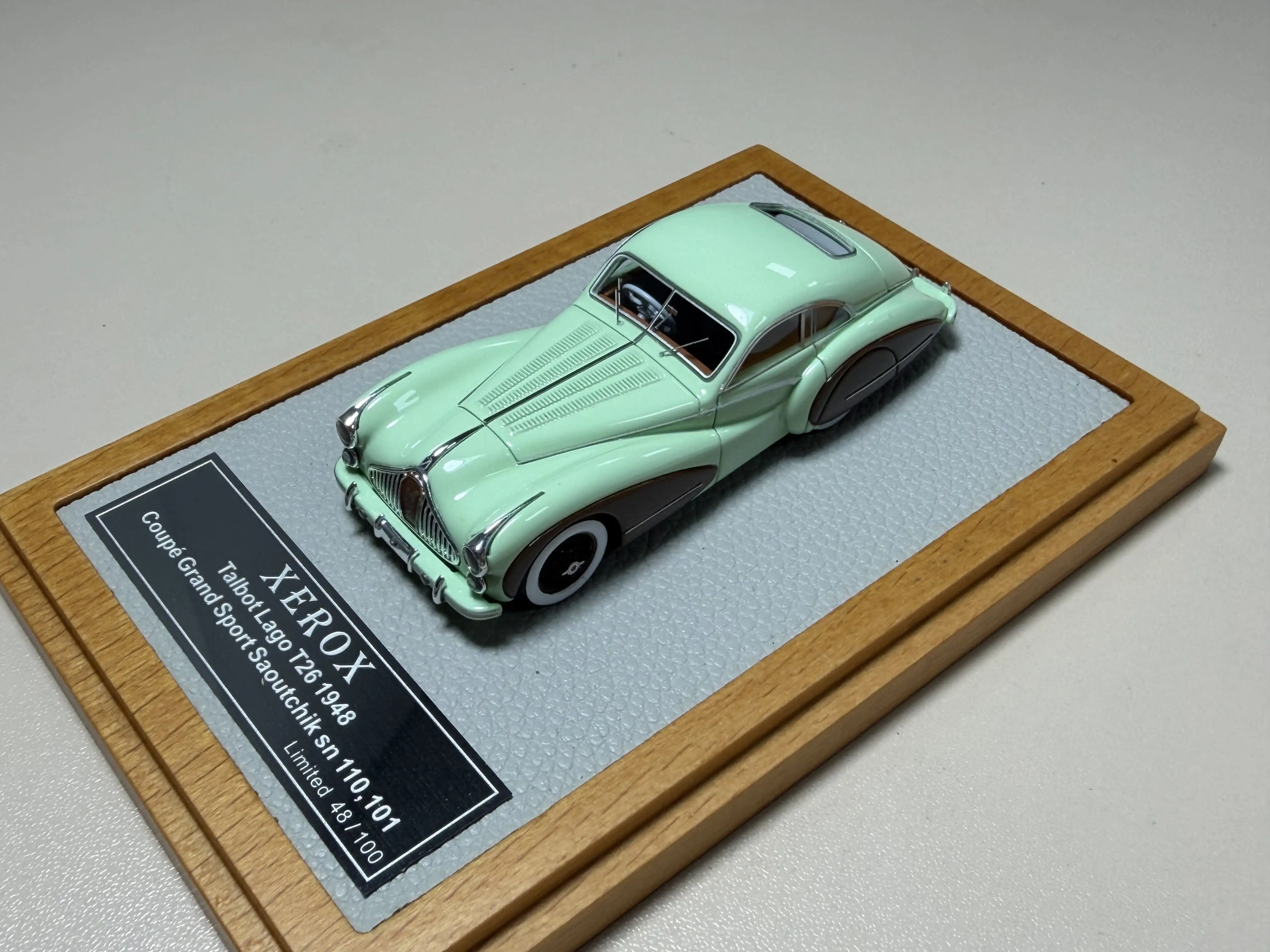 XEROX 1:64 Talbot Lago T26 Coupe Grand 1948 Vintage Car Simulation Limited Edition Resin Metal Static Car Model Toy Gift