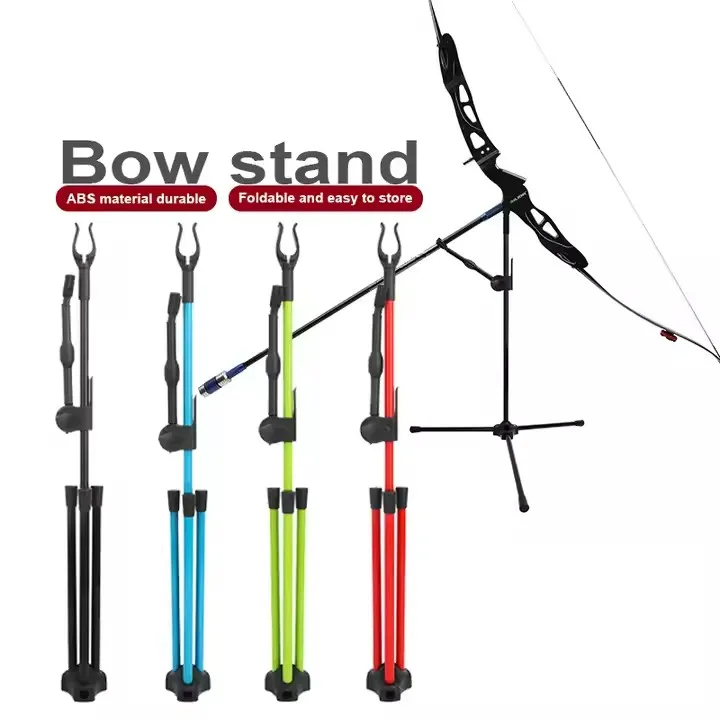 1pcs Archery Recurve Bow Stand Lightweight Bow Holder Adjustable Rack for Recurve Longbow Takedown Bow