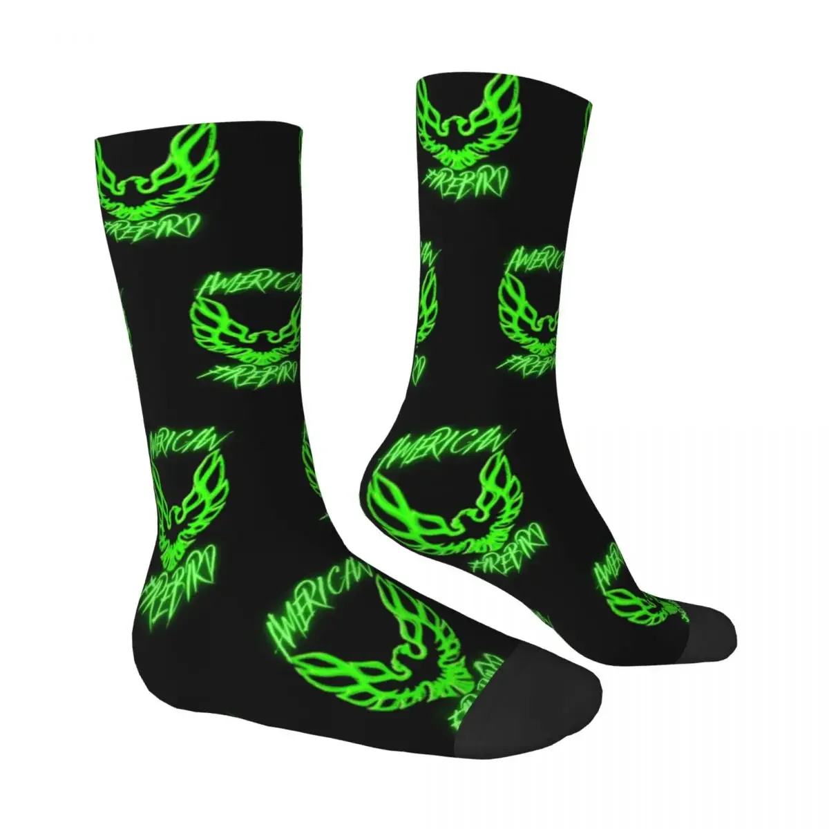 Men Socks American Firebird Green Stockings Spring Elegant Soft Socks Design Climbing Non Skid Socks