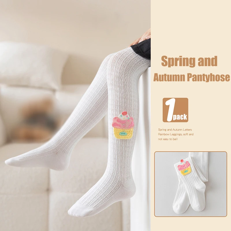 Children'S Bottom Pants Cartoon Cake Pattern Leggings Girl Wearing Pantyhose  Kids Stocking Baby Casual Princess Socks Jumpsuit image 3