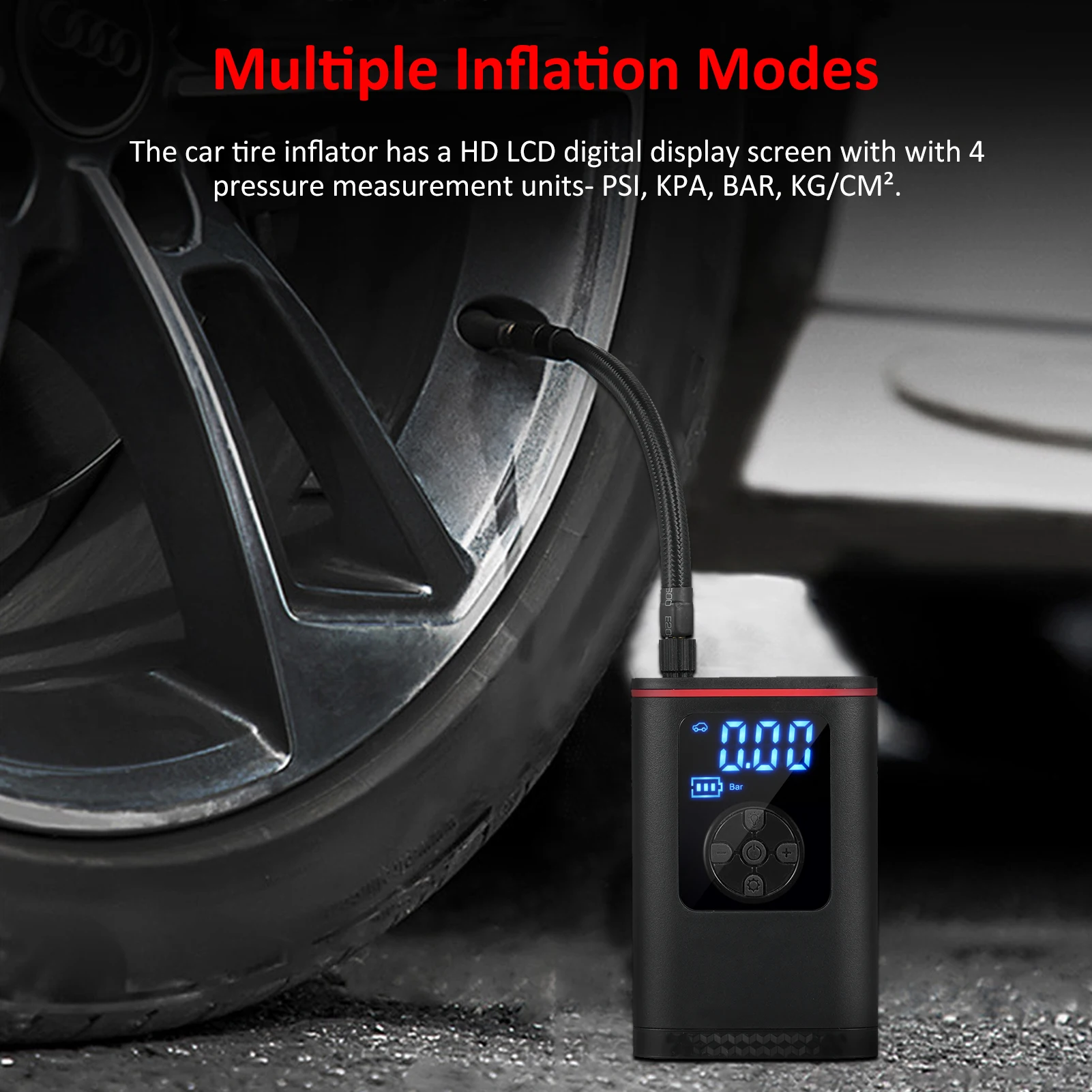 ضاغط هواء محمول لمنفاخ الإطارات، مضخة هواء كهربائية لإطارات السيارات، مضخة هواء كهربائية للدراجات النارية وكرات الدراجات