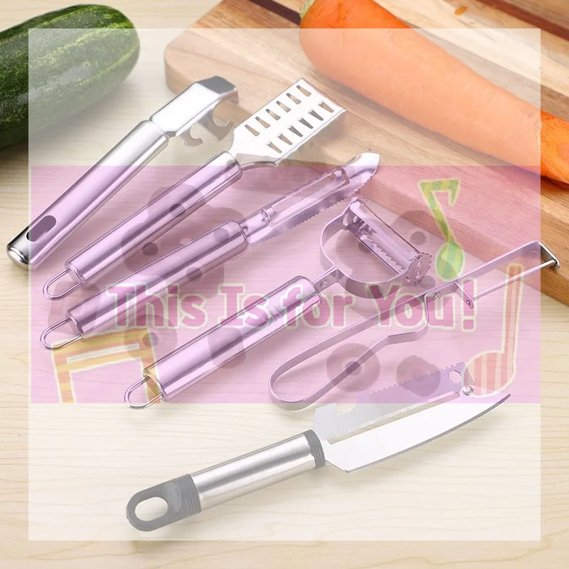 【MA】6Pcs Stainless Steel Fruit Peeler Fish Scale Scraper Vegetable Carrot Cutter Kitchen Gadget Tool Speed Peeler Slicer