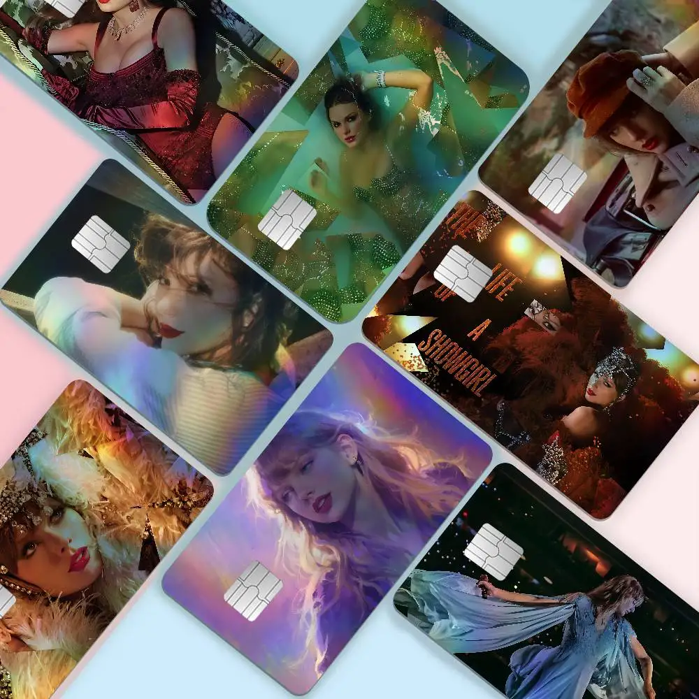 T-Taylor-SwiftS singer Trendy Laser Glitter Bank Card Stickers All Match Multi Purpose Use