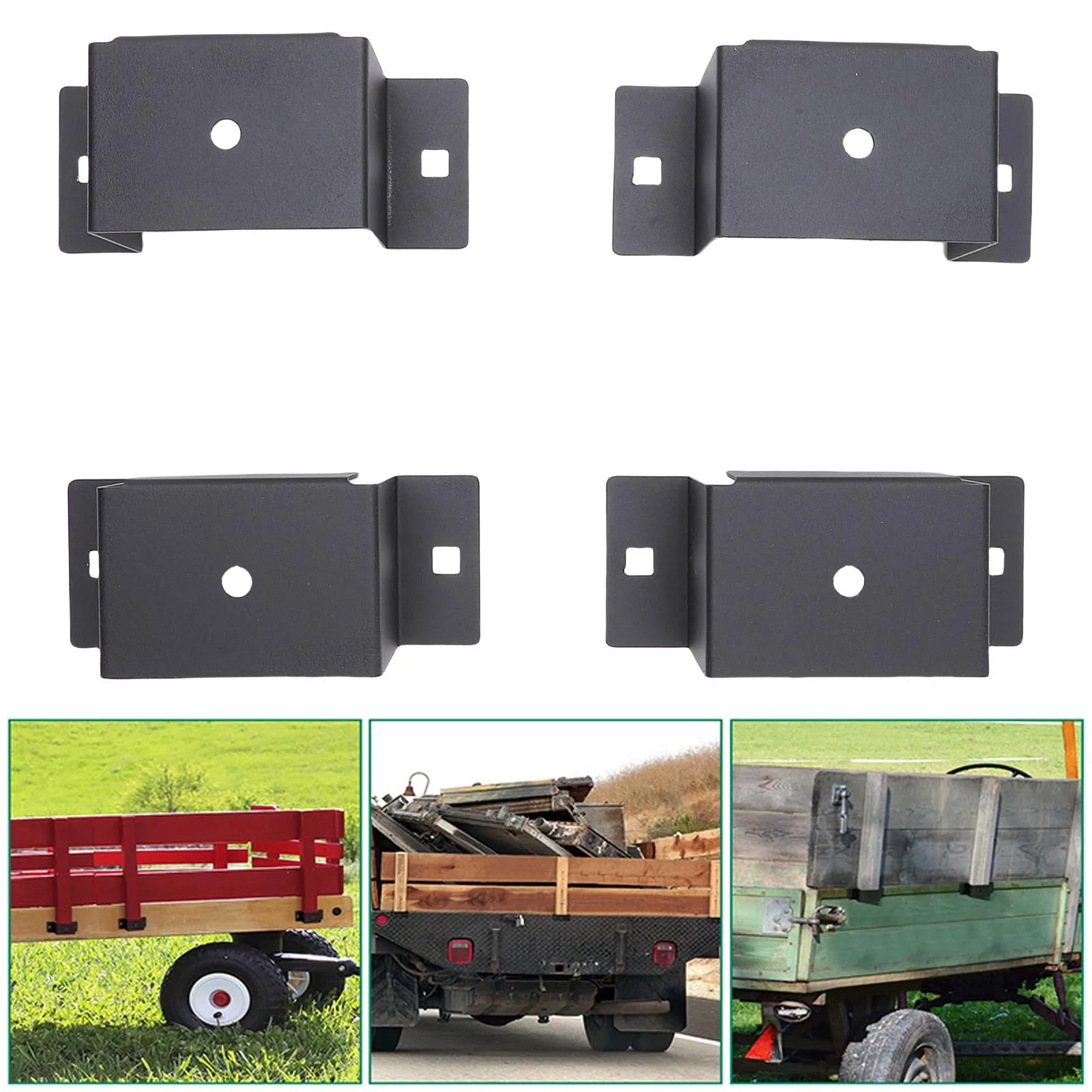 Staffa tascabile per picchetto da 2x4 pollici Staffa tascabile per picchetto per rimorchio Staffa per binario per rimorchio in acciaio al carbonio ad alta resistenza per picchetti