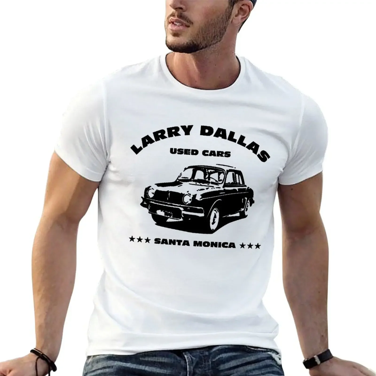 Larry Dallas Used Cars T-Shirt shirts graphic tee tees T-shirts for men cotton