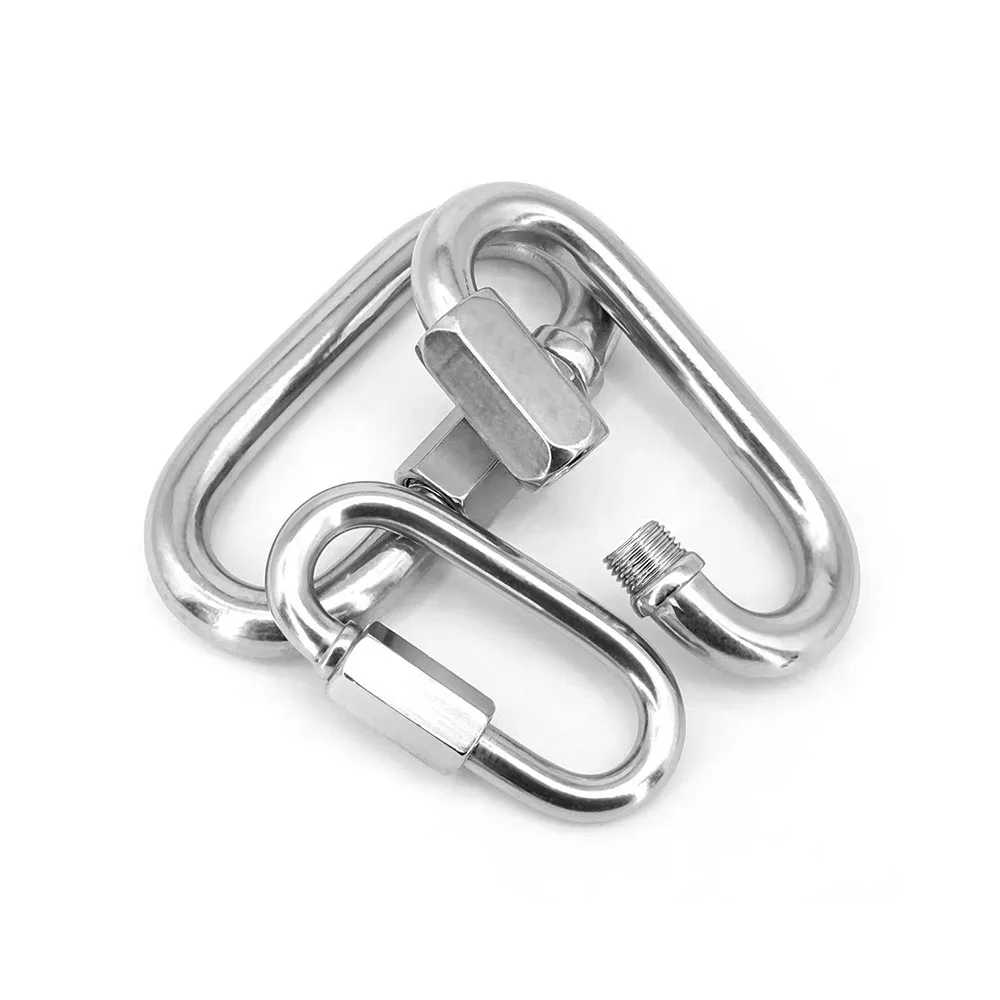 Quick Link Carabiner 304 Stainless Steel Carabiners Heavy Duty Hook for Trailer Swing Hammocks Cable Camping Accessories