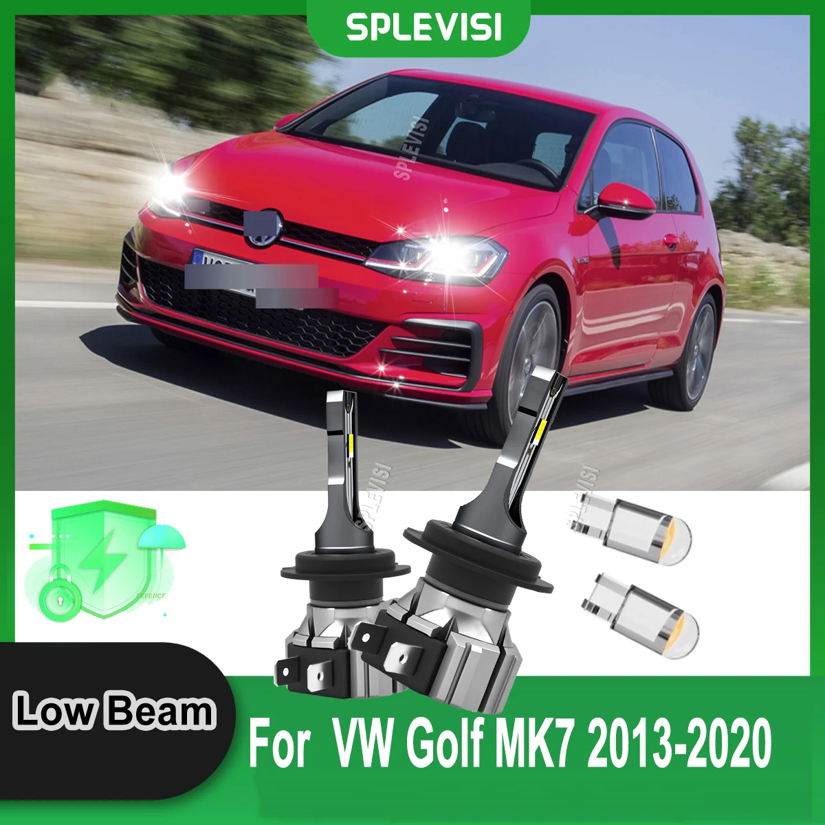 

H7 75W LED White Headlight Low Bulbs - Simple Path to a Major Lighting Upgrade For VW Golf MK7 2013 2014 2015 2016 2017-2020