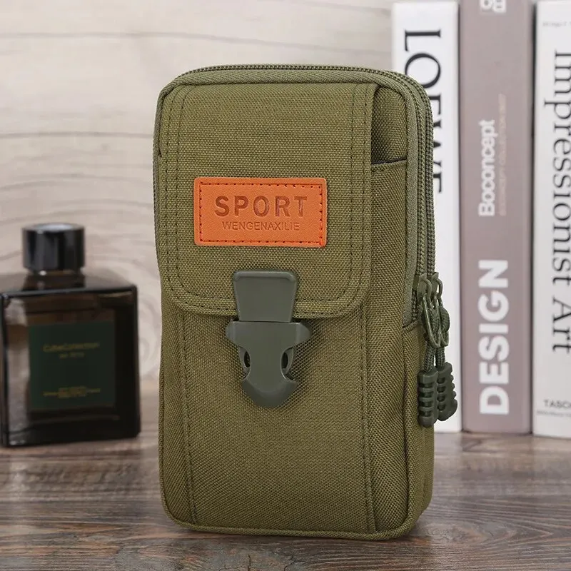 Man Belt Pouch Mobile Phone Bag for Men Phone Holster Bag Molle Waist Bag Pack Small Tactical Duty Belt Backpack Card Holder image 3