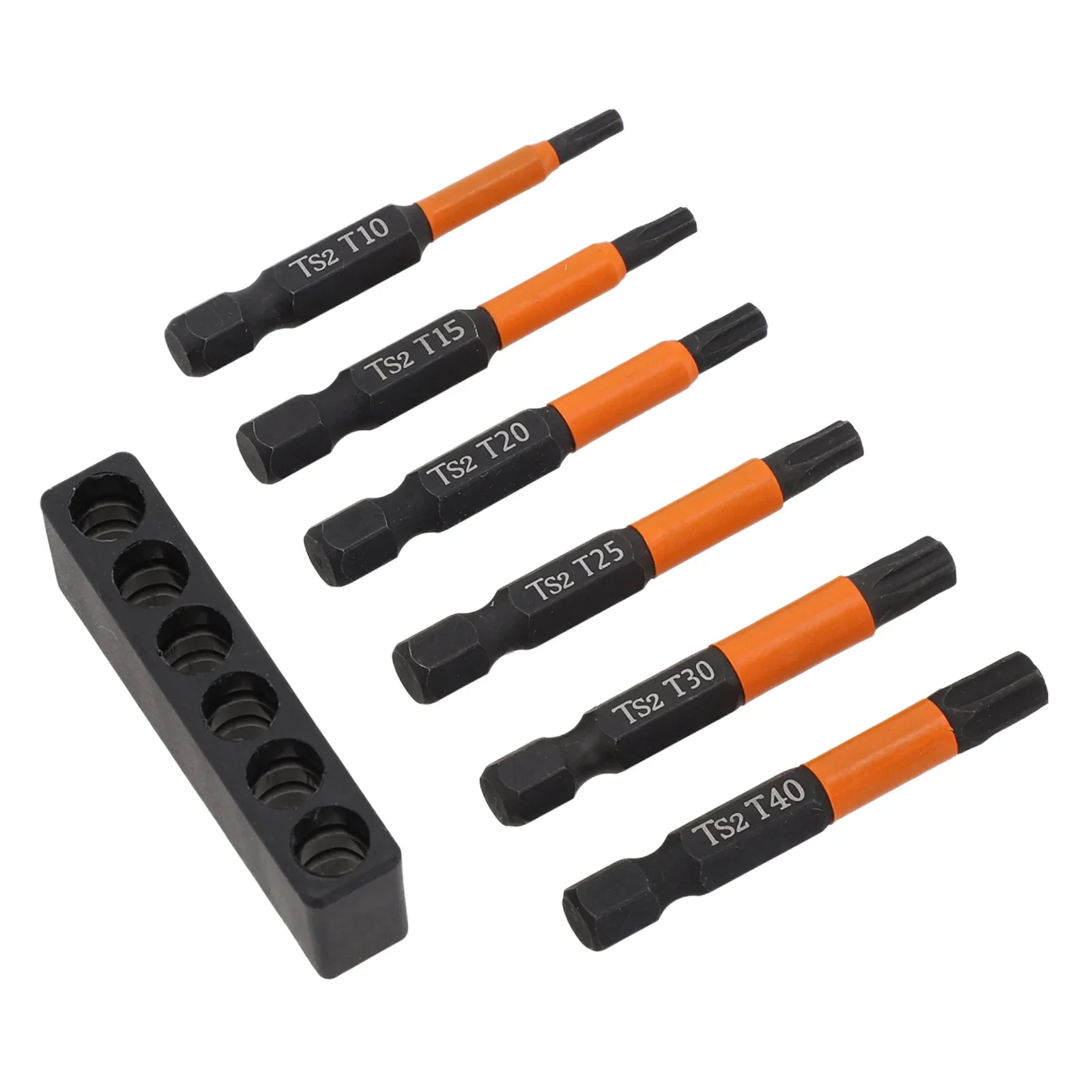 6pcs/set 50mm Torx Screwdriver Bits Magnetic 1/4 Hex Shank Screwdriver Bits Hand Tool Part T10/T15/T20/T25/T30/T40