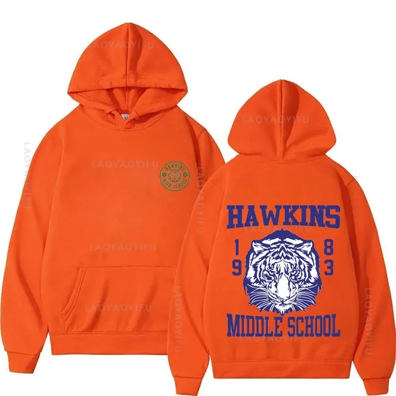

Hawkins High School Indiana 1983 Theme Hoodie Sweatshirt Hoody Pullovers Hooded Shirt Hoodies Graphic Men's Autumn Clothing